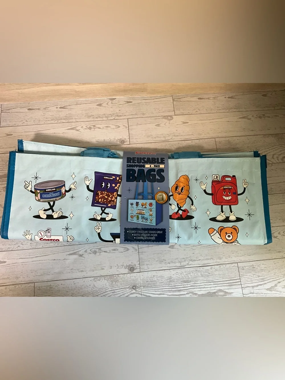 Lot of 4 Big reusable shopping bag new